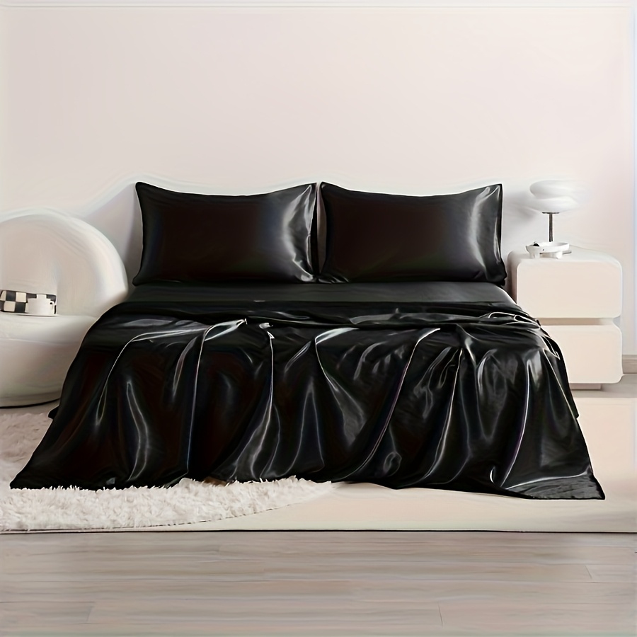 Silk Sheet Set - Комплект охлаждающих атласных простыней из 4