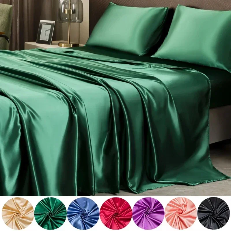Silk Sheet Set - Роскошный атласный комплект простыней из 2/3